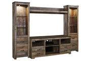 Trinell Brown 4 - Piece Entertainment Center - Gate FurnitureEntertainment Center