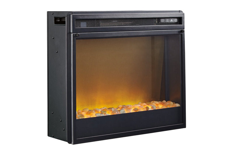 Trinell Brown 63" TV Stand with Electric Fireplace - Gate FurnitureTV Stand