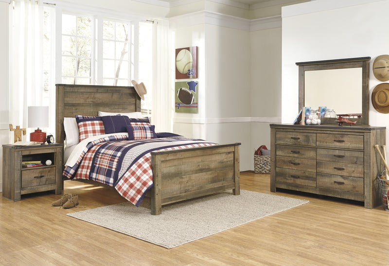 Trinell Brown Full Panel Bed - Gate FurnitureFull Bed