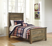 Trinell Brown Twin Panel Bed - Gate FurnitureTwin Bed