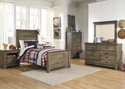 Trinell Brown Twin Panel Bed - Gate FurnitureTwin Bed