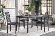Tripp Gray Metal Dining Set - Gate FurnitureDining Room Set