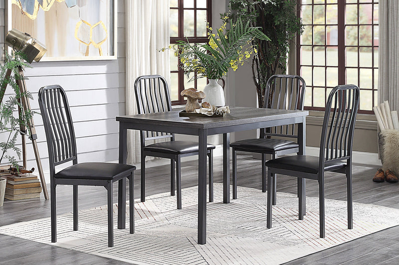 Tripp Gray Metal Dining Set - Gate FurnitureDining Room Set