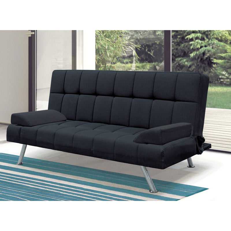 Troy 72 in. Convertible Sleeper Sofa in Black - Gate FurnitureSleeper Sofa