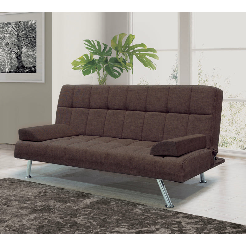 Troy 72 in. Convertible Sleeper Sofa in Brown - Gate FurnitureSleeper Sofa
