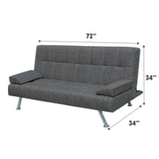 Troy 72 in. Convertible Sleeper Sofa in Gray - Gate FurnitureSleeper Sofa