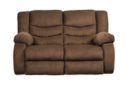 Tulen Chocolate Reclining Loveseat - Gate FurnitureLoveseat