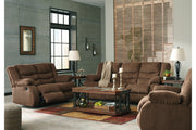 Tulen Chocolate Reclining Sofa - Gate FurnitureReclining Sofa
