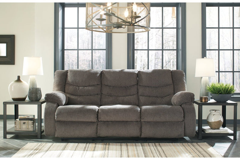 Tulen Gray Reclining Sofa - Gate FurnitureReclining Sofa
