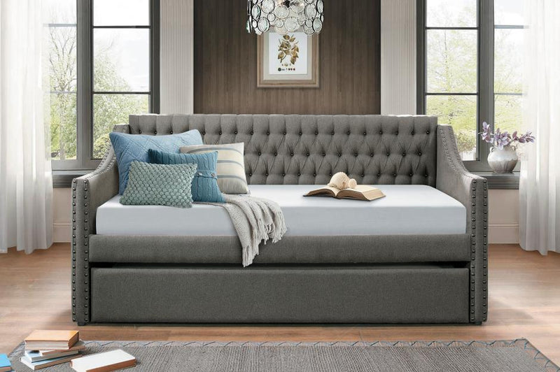 Tulney Dark Gray Daybed with Trundle - Gate FurnitureDaybed