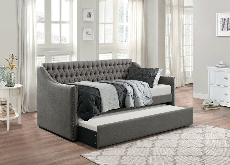 Tulney Dark Gray Daybed with Trundle - Gate FurnitureDaybed