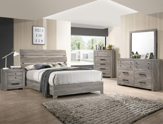 Tundra Gray King Panel Bed - Gate Furniture
