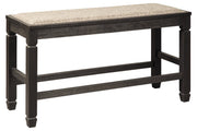 Tyler Creek Antique Black Counter Height Dining Bench - Gate FurnitureAccent Bench