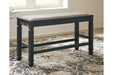 Tyler Creek Antique Black Counter Height Dining Bench - D736-09 - Gate Furniture