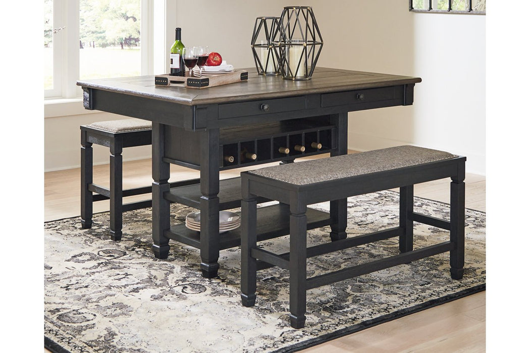 Tyler Creek Black/Gray Counter Height Dining Table - D736-32 - Gate Furniture