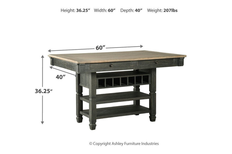 Tyler Creek Black/Gray Counter Height Dining Table - Gate FurnitureCounter Height Table