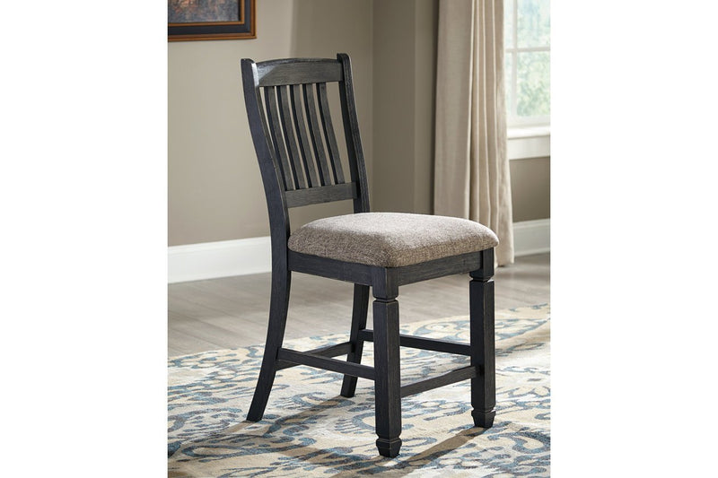 Tyler Creek Black/Grayish Brown Counter Height Bar Stool (Set of 2) - Gate FurnitureBarstool