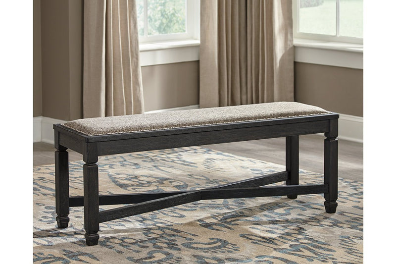 Tyler Creek Black/Grayish Brown Dining Bench - Gate FurnitureAccent Bench