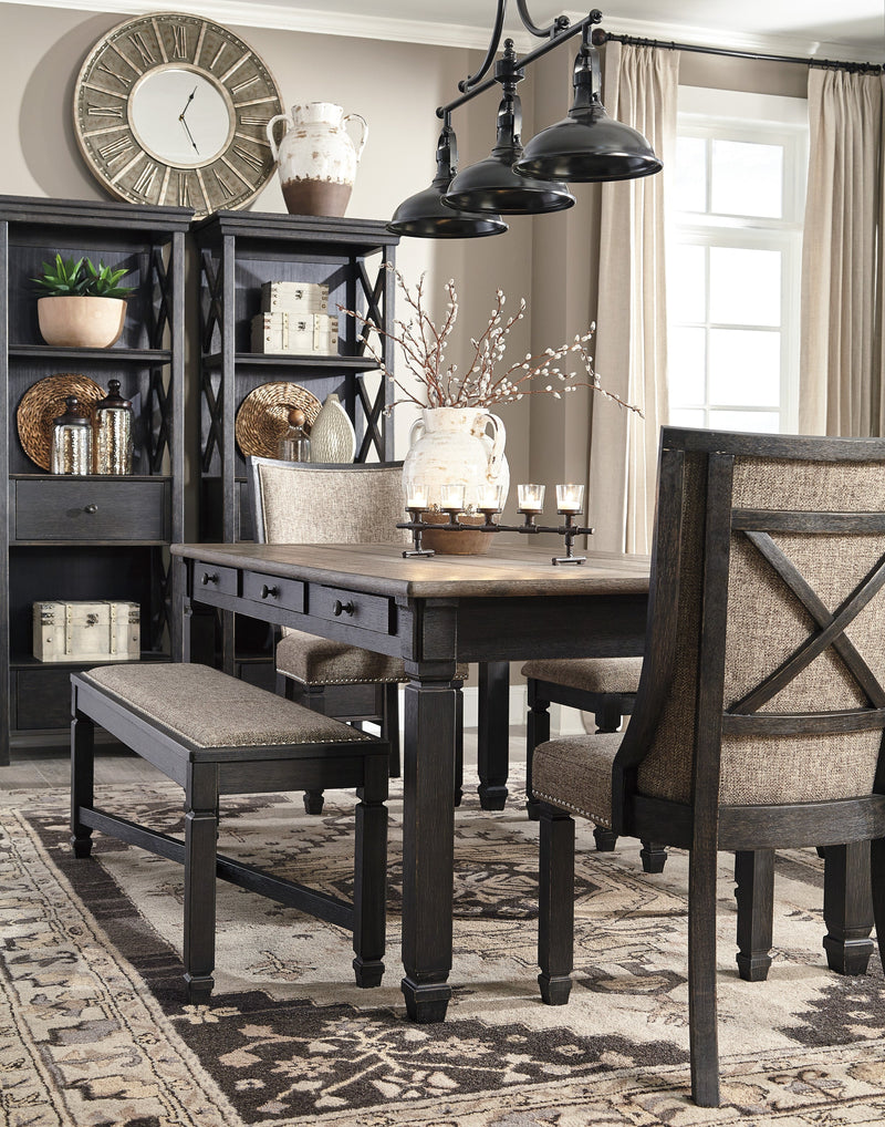Tyler Creek Black/Grayish Brown Rectangular Dining Set - Gate FurnitureDining Room Set