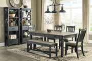 Tyler Creek Black/Grayish Brown Rectangular Dining Set - Gate FurnitureDining Room Set