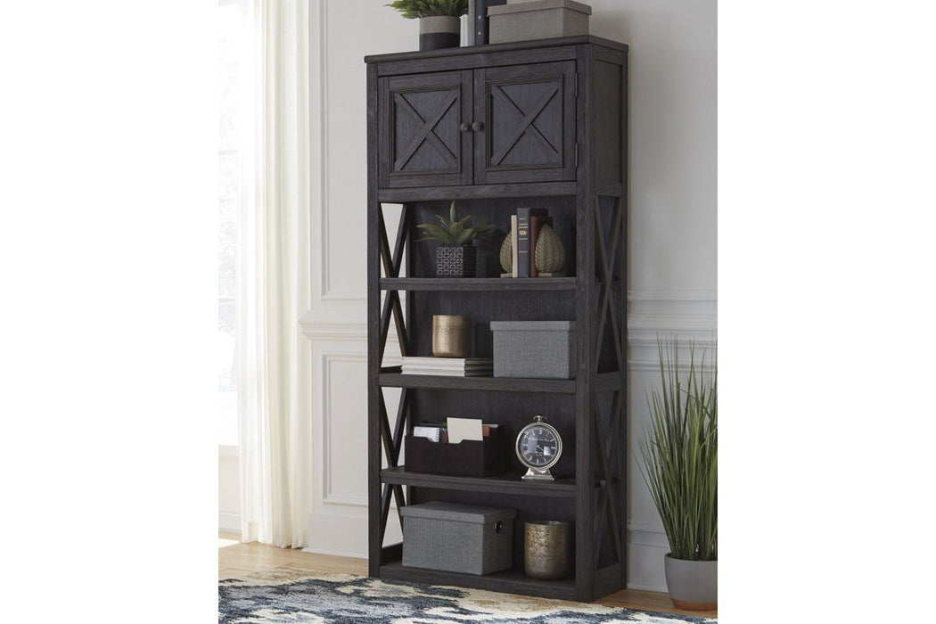 Tyler Creek Grayish Brown/Black 74" Bookcase - H736-17 - Gate Furniture