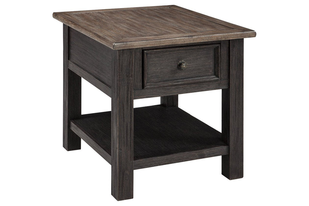Tyler Creek Grayish Brown/Black End Table - T736-3 - Gate Furniture