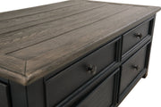 Tyler Creek Grayish Brown/Black Coffee Table with Lift Top - Gate FurnitureCoffee Table