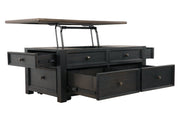 Tyler Creek Grayish Brown/Black Coffee Table with Lift Top - Gate FurnitureCoffee Table