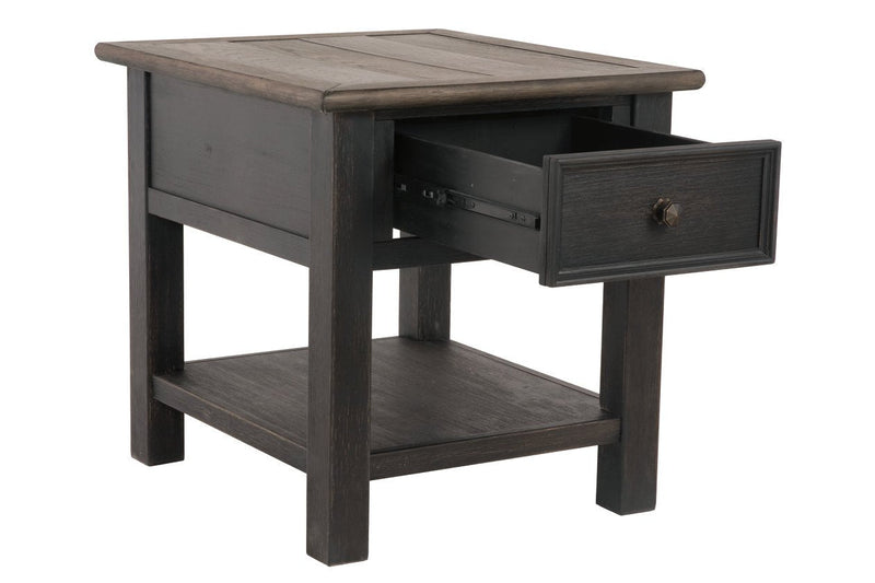 Tyler Creek Grayish Brown/Black End Table - Gate FurnitureEnd Table