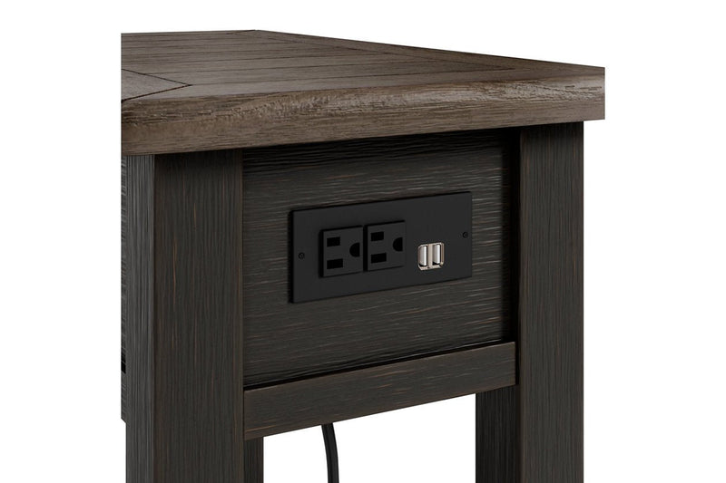 Tyler Creek Two - tone Chairside End Table - Gate FurnitureEnd Table Chair Side