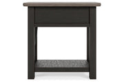 Tyler Creek Two - tone Chairside End Table - Gate FurnitureEnd Table Chair Side