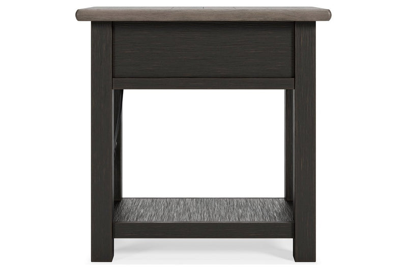 Tyler Creek Two - tone Chairside End Table - Gate FurnitureEnd Table Chair Side