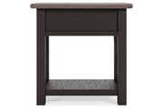 Tyler Creek Two - tone Chairside End Table - Gate FurnitureEnd Table Chair Side
