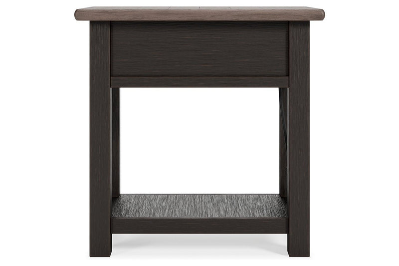 Tyler Creek Two - tone Chairside End Table - Gate FurnitureEnd Table Chair Side