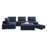 Ulrich Blue Modular 5 - Piece Modular Sectional - Gate FurnitureSectional