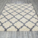 Ultimate Shag Collection Contemporary Trellis Design Area Rugs - Ivory - 5'X7' - SHG2272-5X7 - Gate Furniture