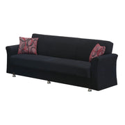 Utah 89 in. Convertible Sleeper Sofa in Black with Storage - Gate FurnitureSleeper Sofa