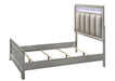 Vail Gray LED King Panel Bed - Gate Furniture