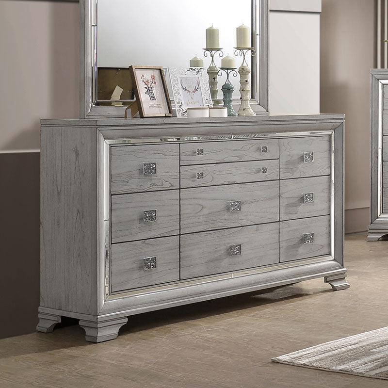 Vail Gray Mirror - Gate FurnitureMirror