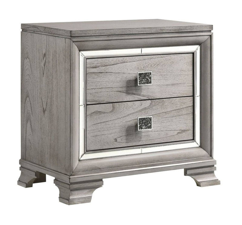 Vail Gray Nightstand - Gate FurnitureNightstand