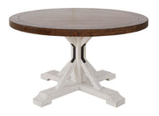 Valebeck Beige/White 5 - Piece Round Dining Set - Gate FurnitureDining Room Set