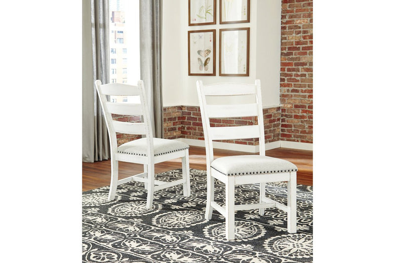 Valebeck Beige/White Dining Chair (Set of 2) - Gate FurnitureDining Chair