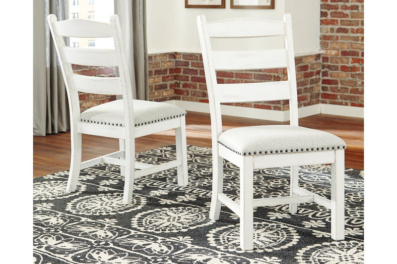 Valebeck Beige/White Dining Chair (Set of 2) - Gate FurnitureDining Chair