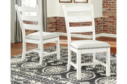 Valebeck Beige/White Dining Chair (Set of 2) - Gate FurnitureDining Chair
