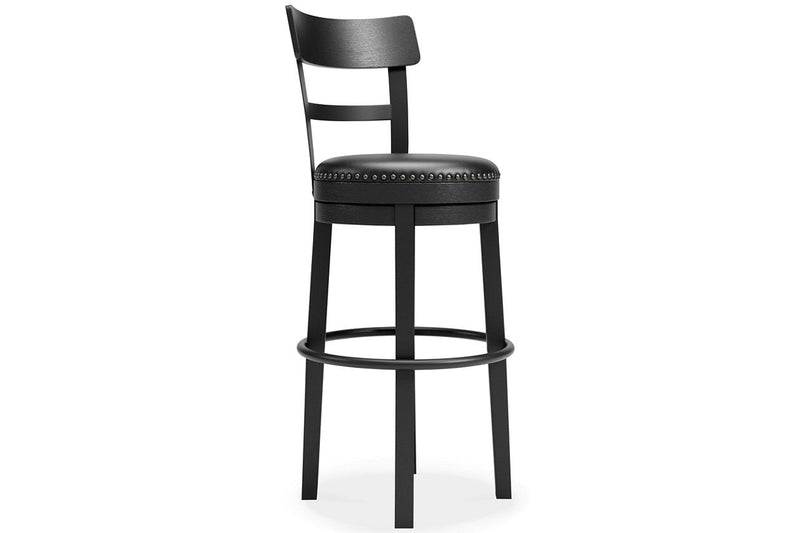 Valebeck Black Bar Height Bar Stool - Gate FurnitureBarstool