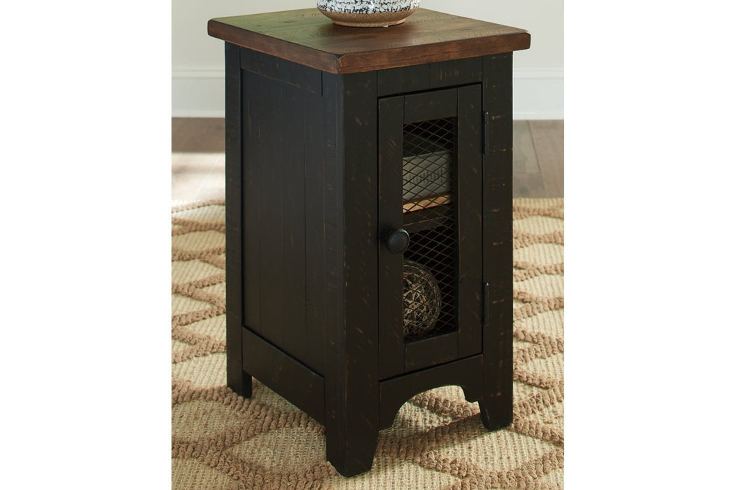 Valebeck Black/Brown Chairside End Table - T468-7 - Gate Furniture