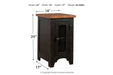 Valebeck Black/Brown Chairside End Table - T468-7 - Gate Furniture