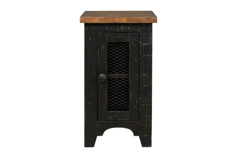 Valebeck Black/Brown Chairside End Table - T468-7 - Gate Furniture
