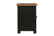 Valebeck Black/Brown Chairside End Table - T468-7 - Gate Furniture