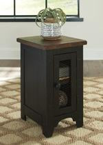Valebeck Black/Brown Chairside End Table - T468-7 - Gate Furniture